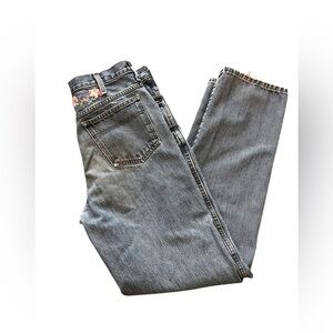 Cinch Green Label distressed denim jeans band embroidered OOAK-33W